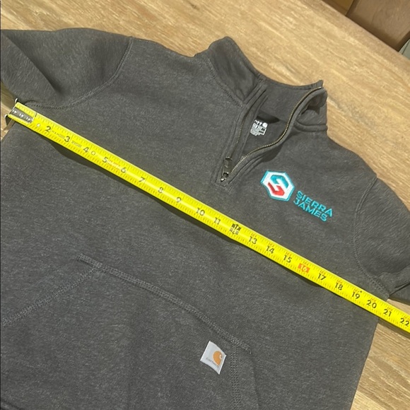 Carhartt Loose Fit Midweight Quarter Zip Mock Neck Sweatshirt - Picture 7 of 11